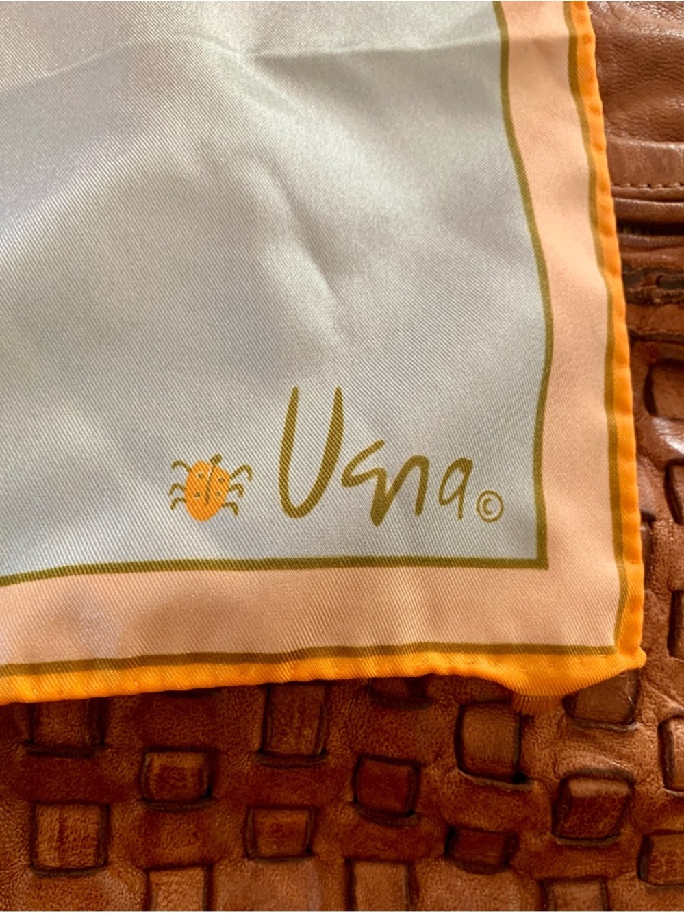 Vintage VERA Orange Long Scarf - Picture 2 of 3